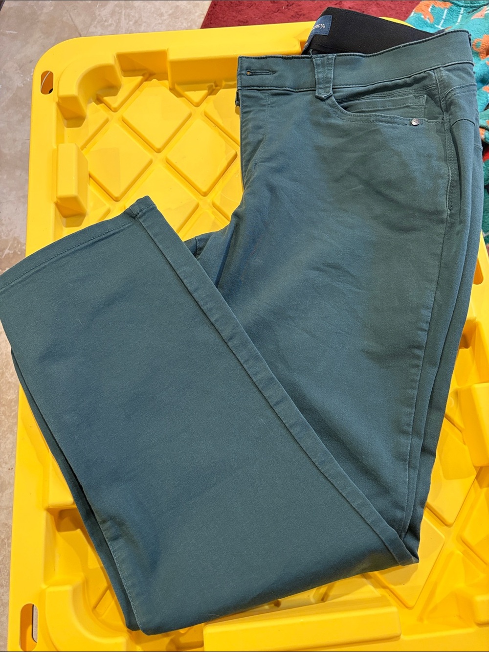 Democracy Teal Straight Leg Jeans